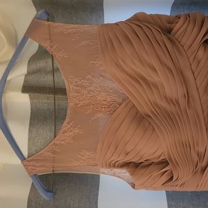 Azazie Aliya Dusty Rose bridesmaid dress